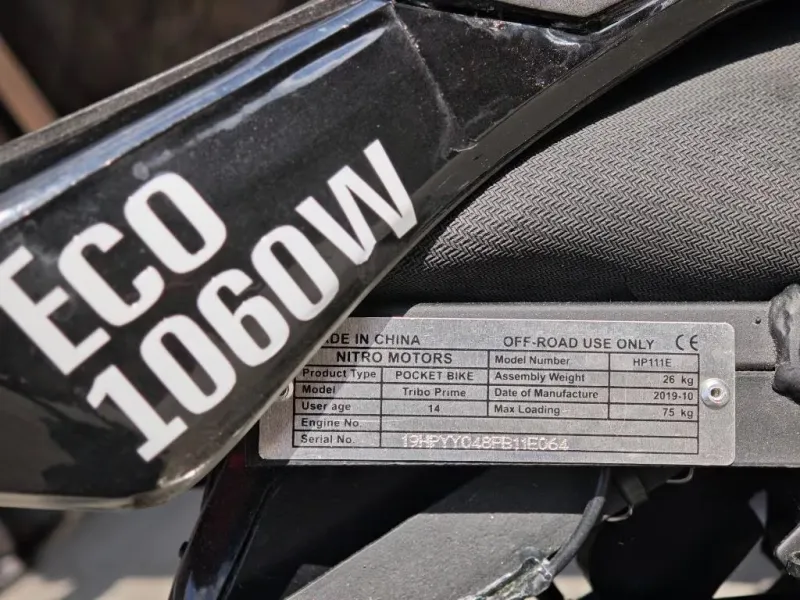 Pocket Bike/ Mini motocicletă electrică pentru copii – 1060W – stare foarte bună